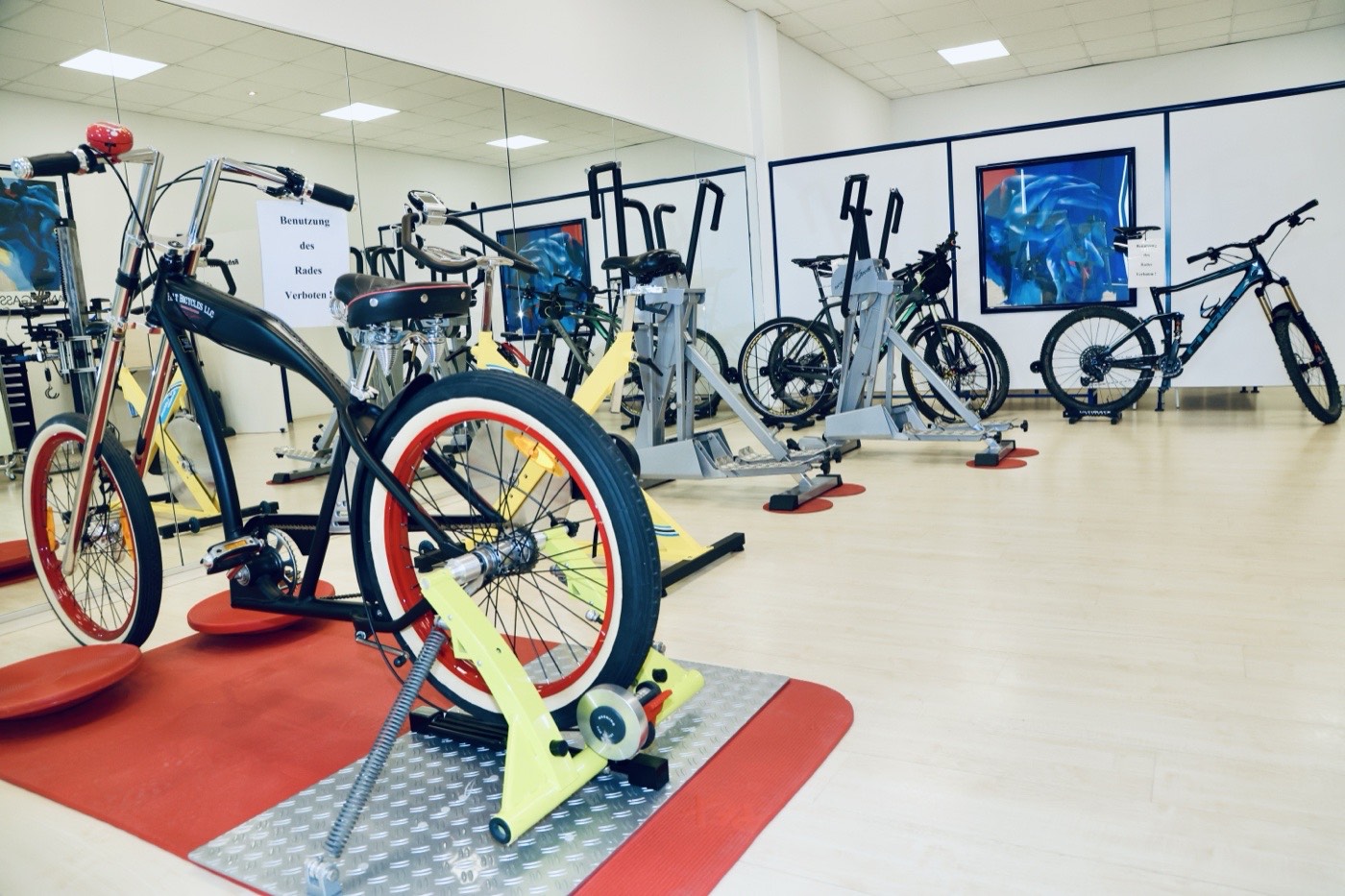 Ausdauerbereich mit Ergometern und Indoor-Bikes